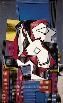  cubist - Guitar bottle and fruit bowl 1922 cubist Pablo Picasso